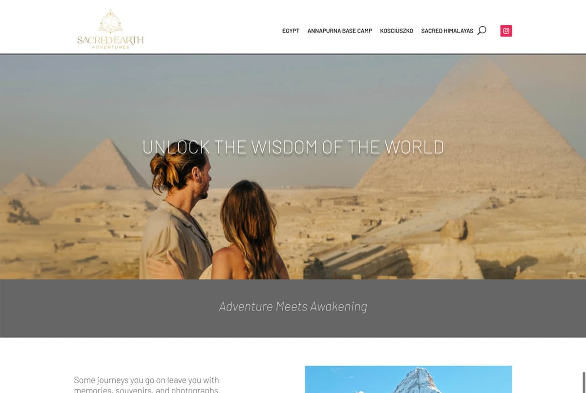 Previous website screenshot 1