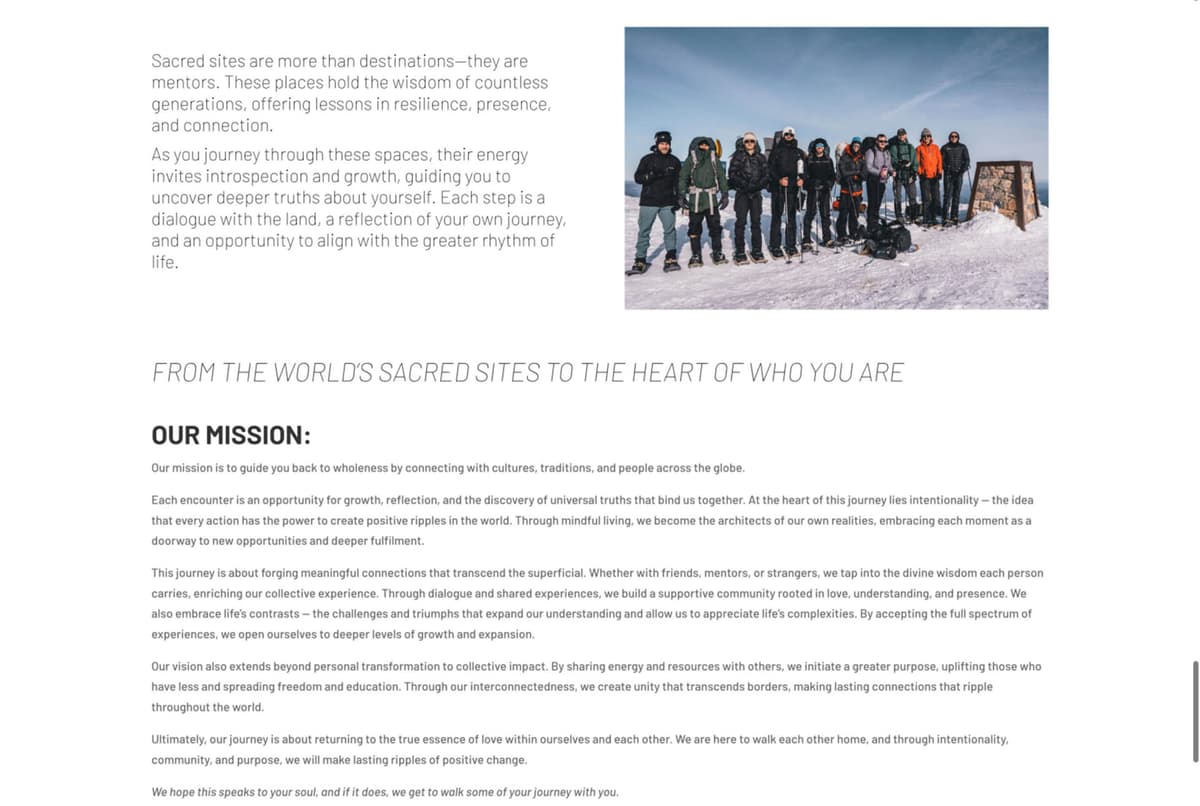 Previous website screenshot 2