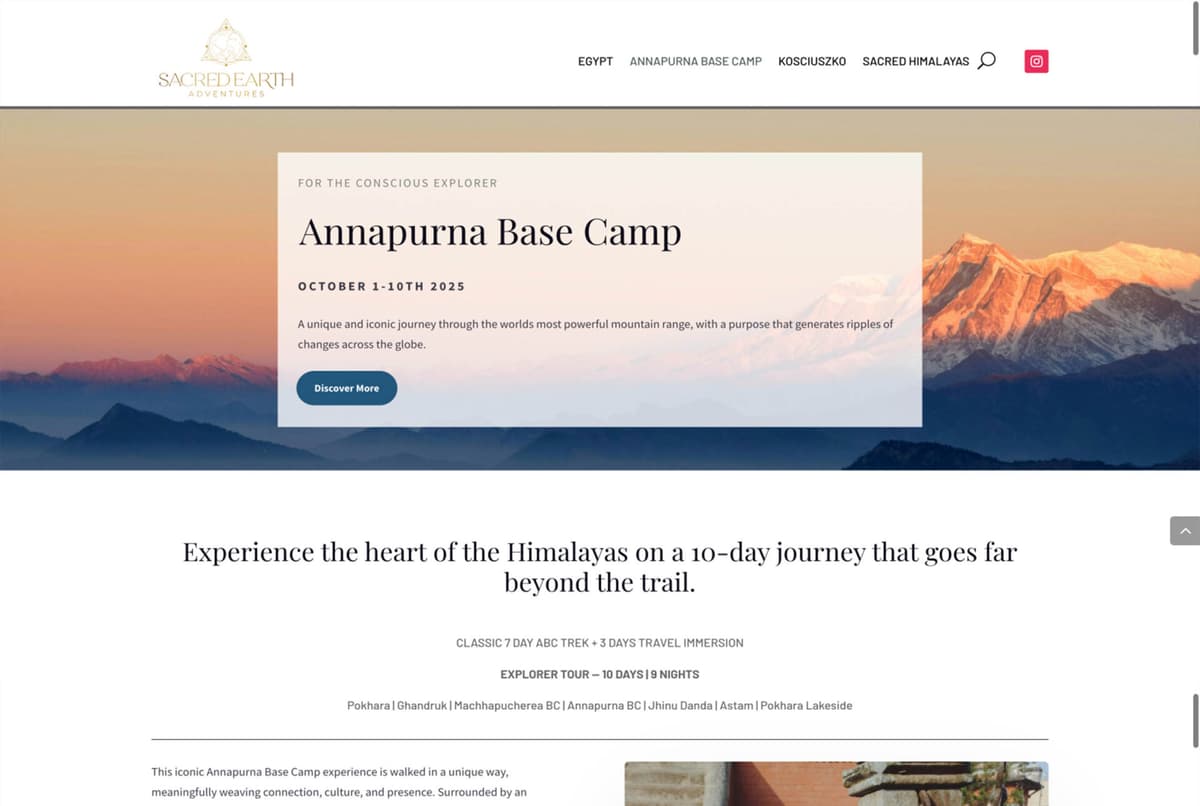 Previous website screenshot 3